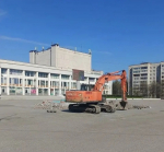 В Северске приступили к благоустройству Театральной площади